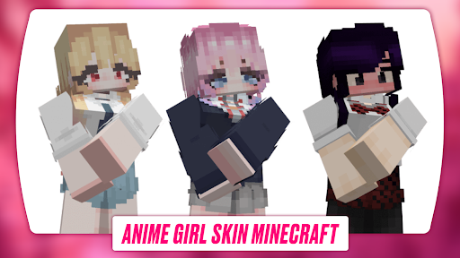 Anime Girl Skin Minecraft ekran görüntüsü