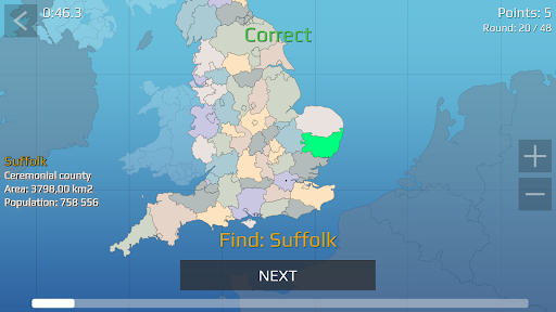 UK Map Quiz ekran görüntüsü
