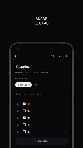 Notes: Notas con Markdown ekran görüntüsü
