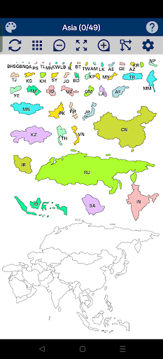Asia Map Puzzle ekran görüntüsü