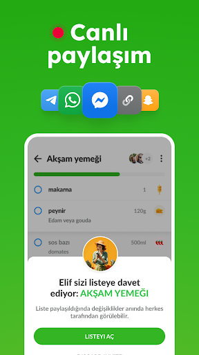Alışveriş Listesi - Listonic ekran görüntüsü