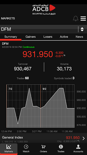 ADCB Securities ekran görüntüsü