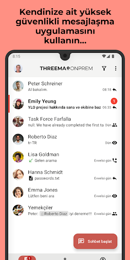 Threema OnPrem ekran görüntüsü