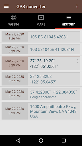 GPS coordinate converter ekran görüntüsü