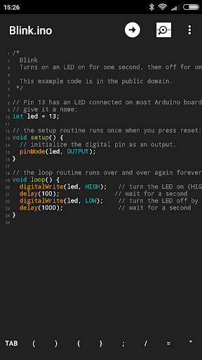 Bluino Loader - Arduino IDE ekran görüntüsü
