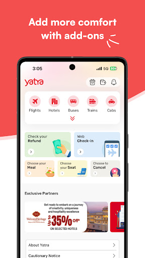 Yatra - Flights, Hotels, Bus ekran görüntüsü