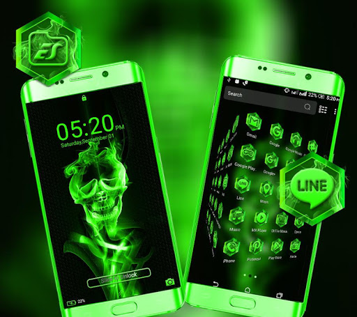 Smoke Skull Launcher Theme ekran görüntüsü