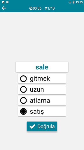 İngilizce - Türkçe ekran görüntüsü