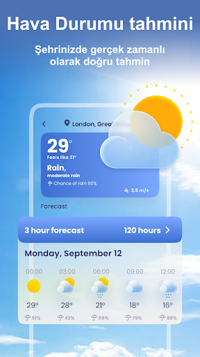 Hava Durumu - Radar, Widget ekran görüntüsü