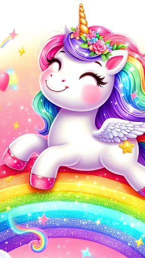 Unicorn Gökkuşağı Boyama Oyun ekran görüntüsü