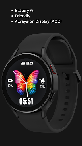Butterfly WatchFace ekran görüntüsü