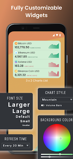 Crypto Widget ekran görüntüsü