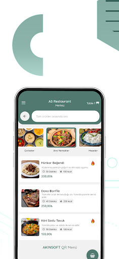 AKINSOFT QR Menü ekran görüntüsü