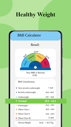 BMI Calculator; Weight tracker ekran görüntüsü