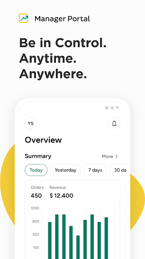 Glovo Manager Portal ekran görüntüsü