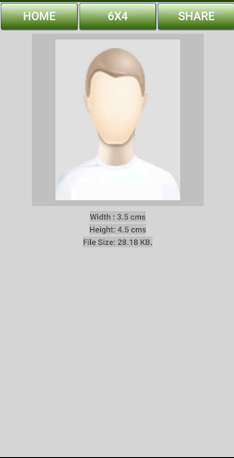 Passport size photo app ekran görüntüsü