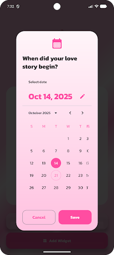 Love Counter Widget ekran görüntüsü