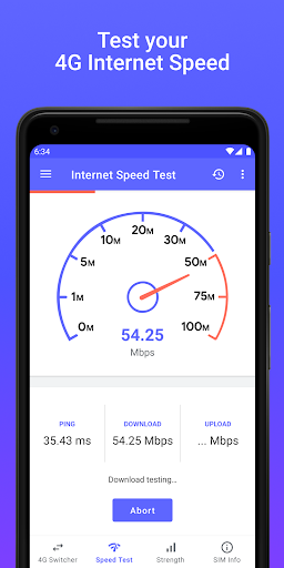 4G LTE Ağ Anahtarı - Hız Testi ekran görüntüsü