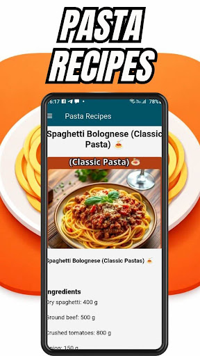 Pasta Recipes ekran görüntüsü