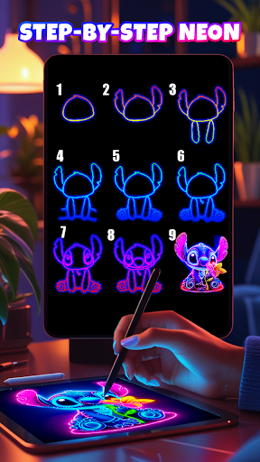 Neon Brush - Glow Draw & Paint ekran görüntüsü