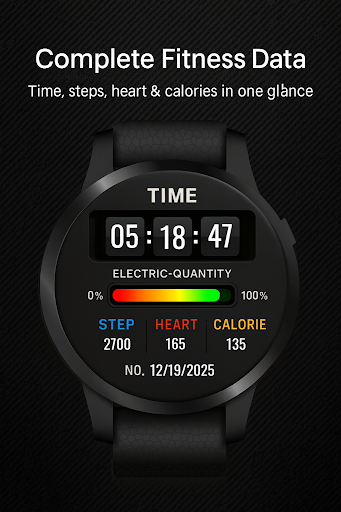FitStep Digital WatchFace ekran görüntüsü