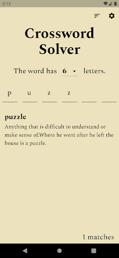 Crossword Solver ekran görüntüsü