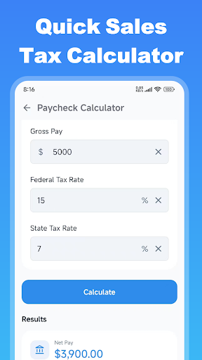 Salary, Tax & Tip Calculator ekran görüntüsü
