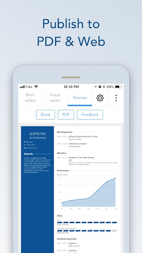 VisualCV Resume & CV Builder ekran görüntüsü