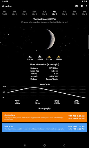My Moon Phase Pro ekran görüntüsü