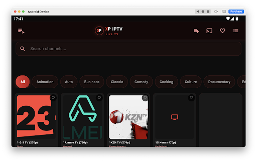 Ultra XP IPTV Player ekran görüntüsü