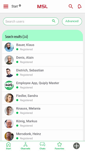 MSL - Team ekran görüntüsü