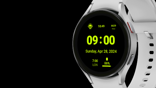 Slicky Clock Digital Watchface ekran görüntüsü