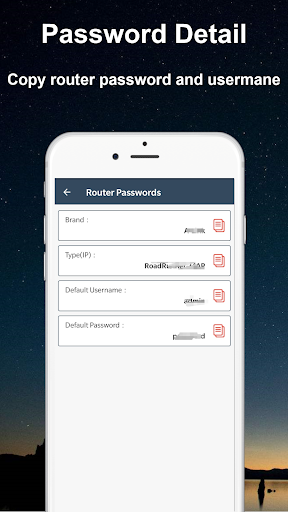 Default WiFi Router Passwords ekran görüntüsü