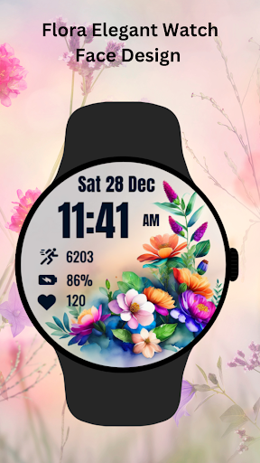Flora Elegant Watch Face ekran görüntüsü