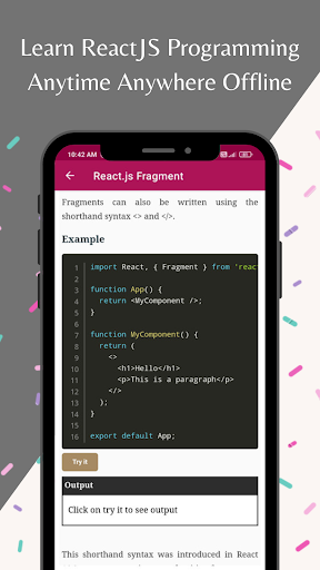 Learn ReactJS ekran görüntüsü