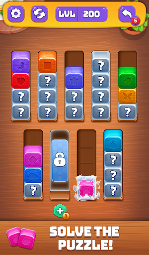 Wood Sort - Color Block 3d ekran görüntüsü
