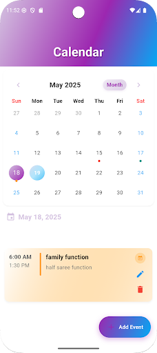 Calendar ekran görüntüsü