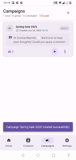 Pazarlama için Auto Sender ekran görüntüsü