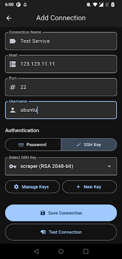Mobile Terminal - SSH Client ekran görüntüsü