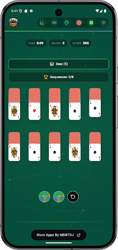 Spider Solitaire Offline Game ekran görüntüsü