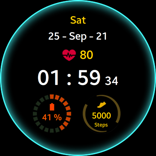 Green Glow Watch Face ekran görüntüsü