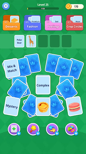 Word Card Sort: Solitaire ekran görüntüsü