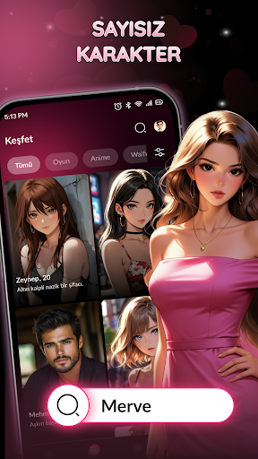 Lovia: AI Karakter Sohbet ekran görüntüsü