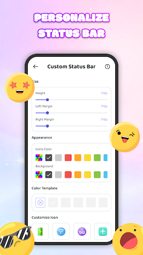 Emoji Battery: Status Bar Cute ekran görüntüsü