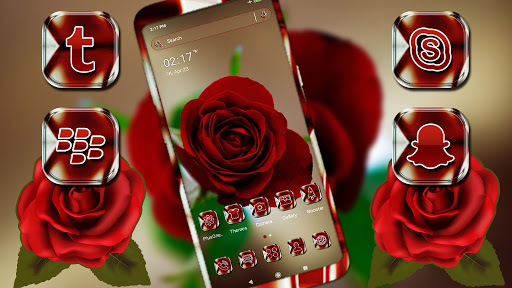 Red Rose Launcher Theme ekran görüntüsü