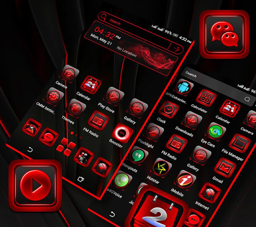 Red Black Launcher Theme ekran görüntüsü