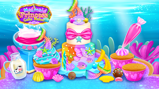 Mermaid Glitter Cake Maker ekran görüntüsü