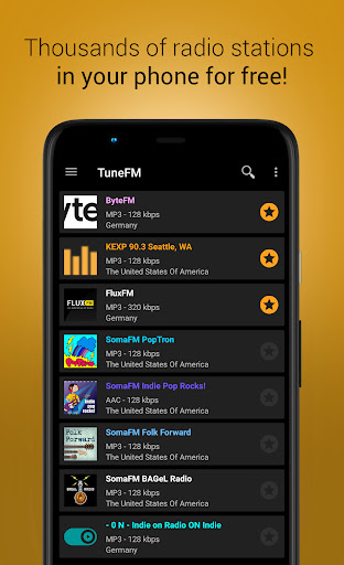 TuneFM - Radyo Oynatıcı ekran görüntüsü