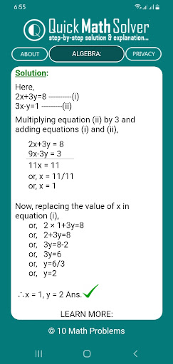 Quick Math Solver ekran görüntüsü