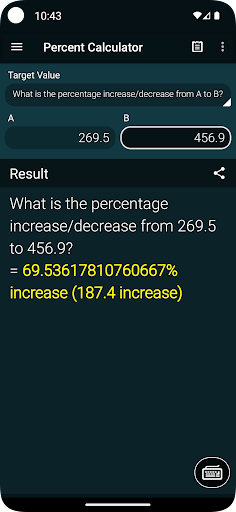 Percent Calculator ekran görüntüsü
